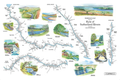 Fisherman's map of the main Kyle of Sutherland rivers
